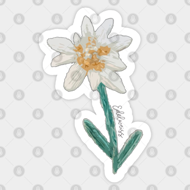 The Sound of Music Edelweiss Plant Sticker by baranskini